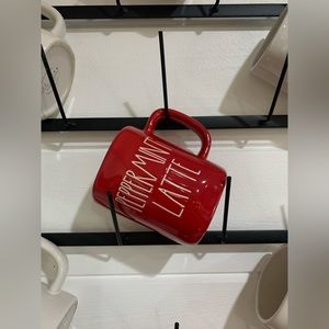 Rae Dunn red PEPPERMINT LATTE mug